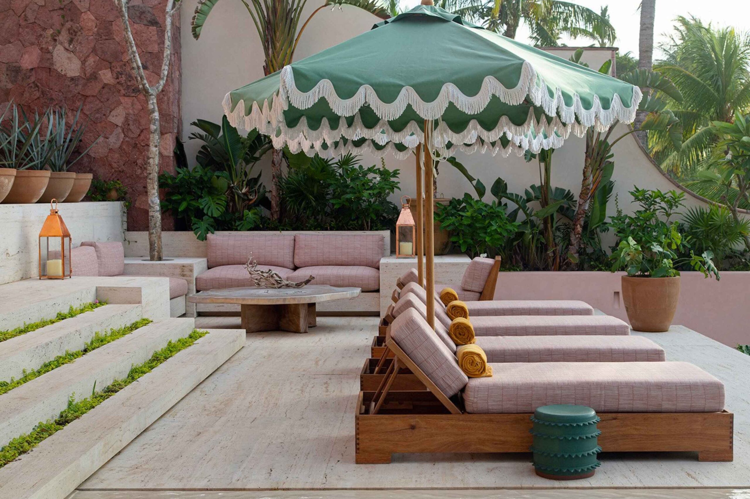 Image of umbrellas and outdoor furniture